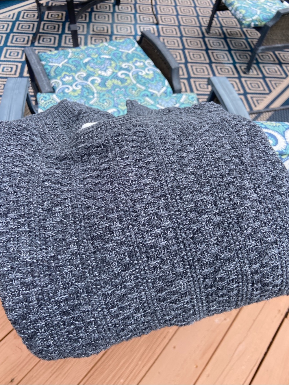 bill blass Charcoal Cable-Knit Crewneck Sweater - Picture 8 of 12